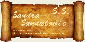 Sandra Sandulović vizit kartica